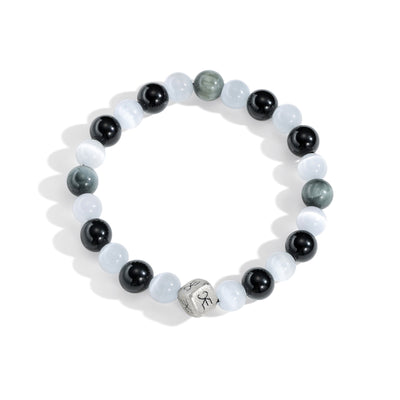 Trio Silver Logo Dice Konvergence Bracelet (Unisex 17CM)