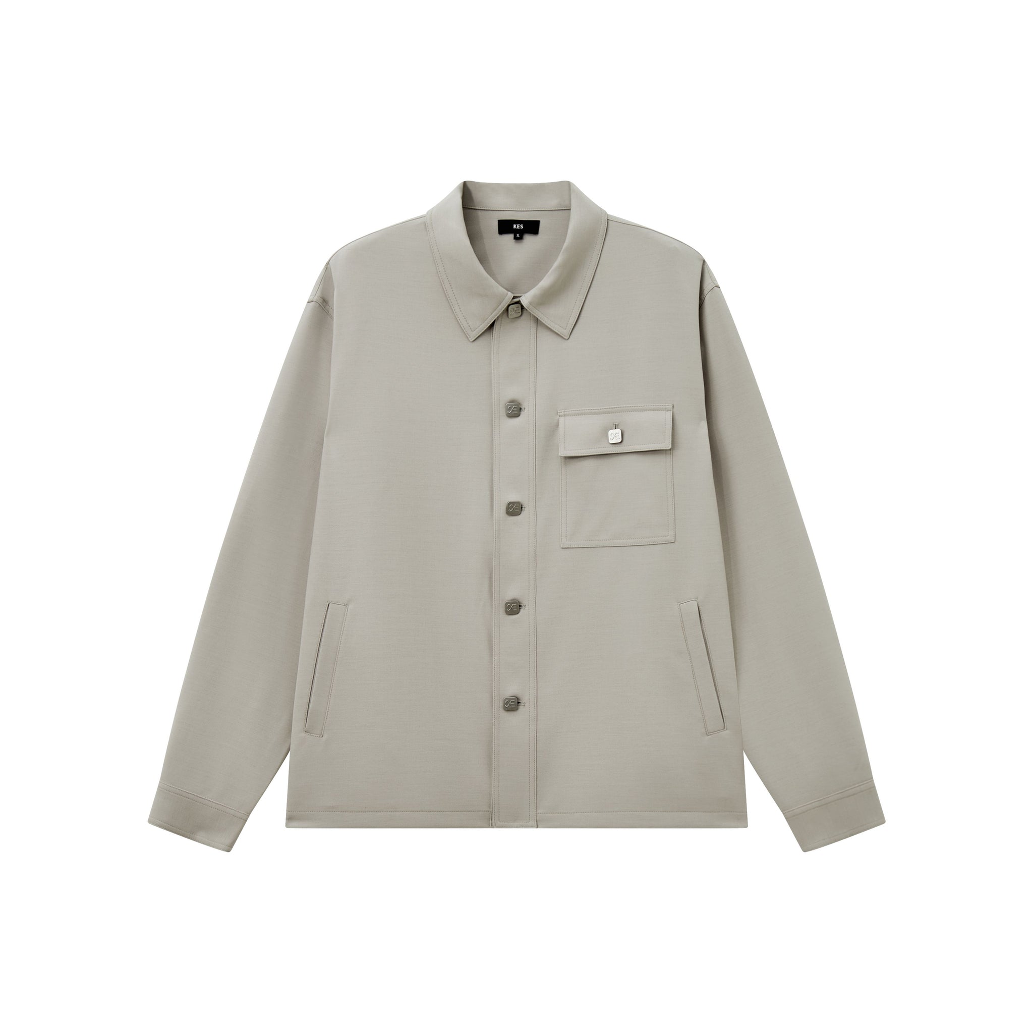 Beige Silver Square Pocket Jacket (Men's)