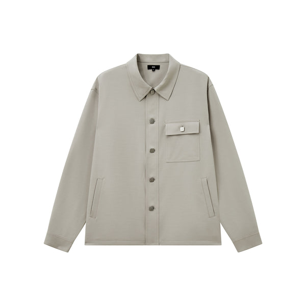 Beige Square Pocket Jacket