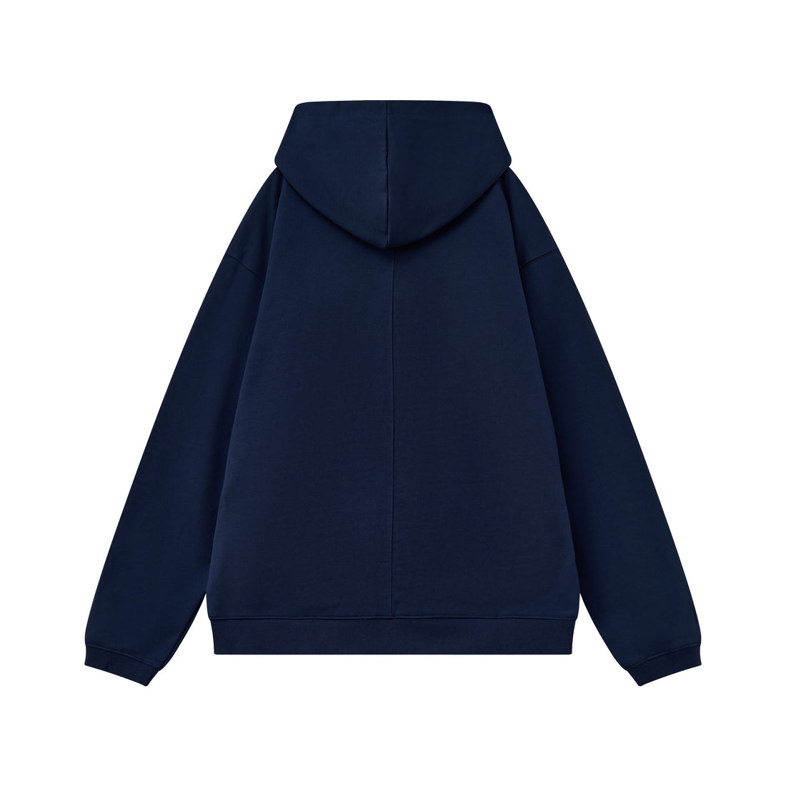 Navy Mono Logo Stamp Zip-up Hoodie (Unisex)