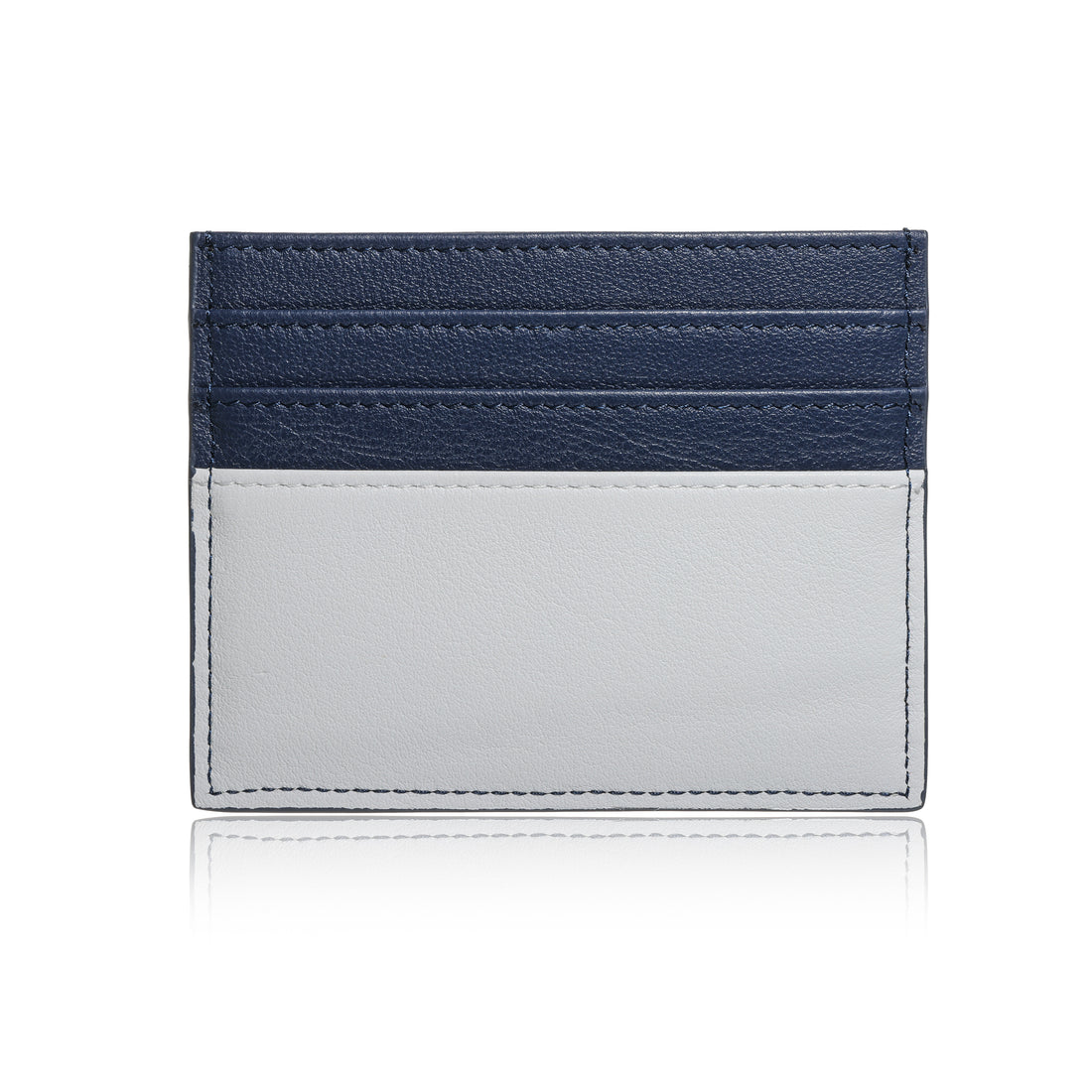 Blue & White White Logo Stamp Element Cardholder (Unisex)