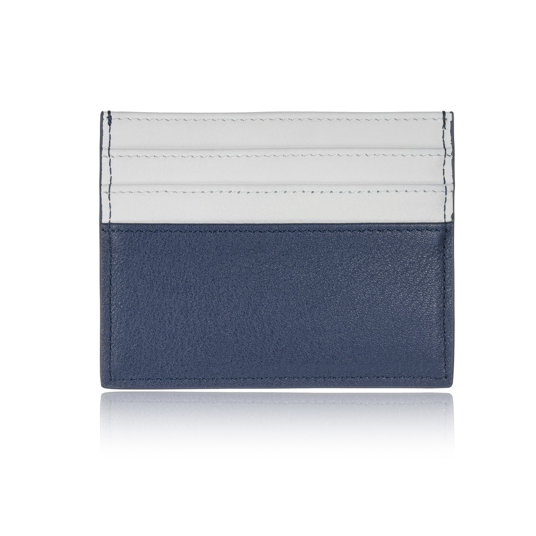 White & Blue Silver Logo Stamp Element Cardholder (Unisex)