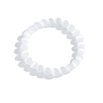 White Mono Serenity Bracelet (Unisex 17CM)