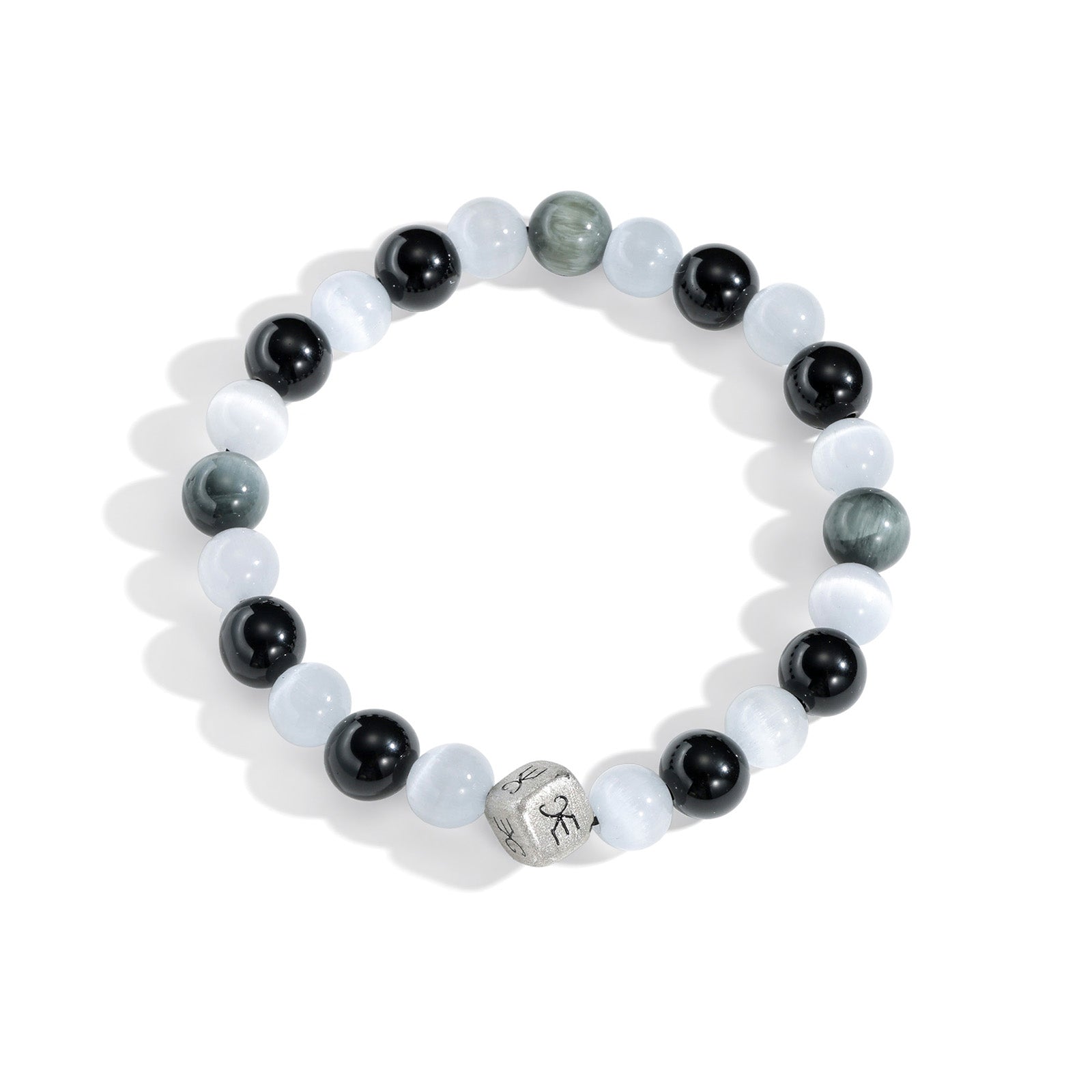Trio Silver Logo Dice Konvergence Bracelet (Unisex 17CM)